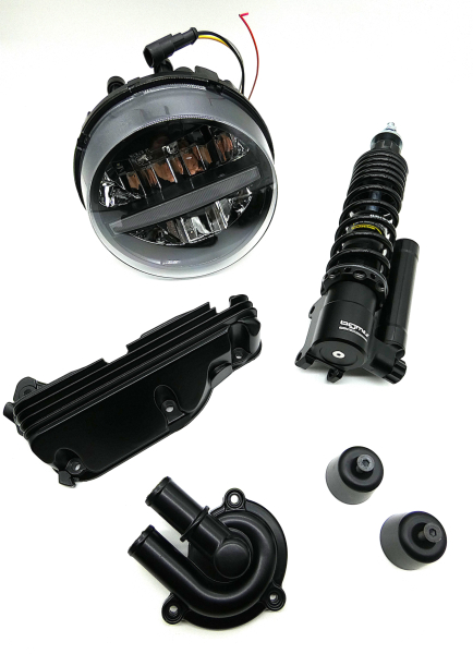 GTS-Package 9 - GASOLINA - Vespa GTS/HPE 125-300 ccm (Bj. 2023-2024) - schwarz-matt mit BGM-Stoßdämpfer